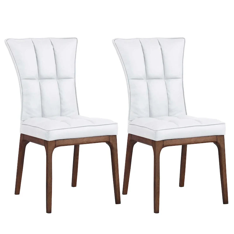 Set of 2 Somette Contemporary Tufted Side Chairs with Sturdy Solid Wood Frame 28