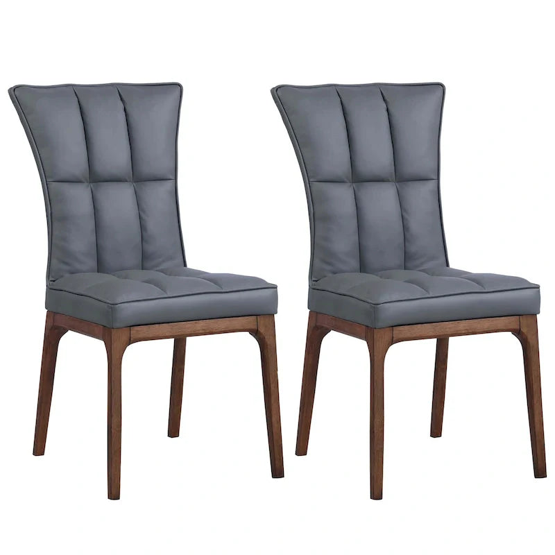 Set of 2 Somette Contemporary Tufted Side Chairs with Sturdy Solid Wood Frame 30