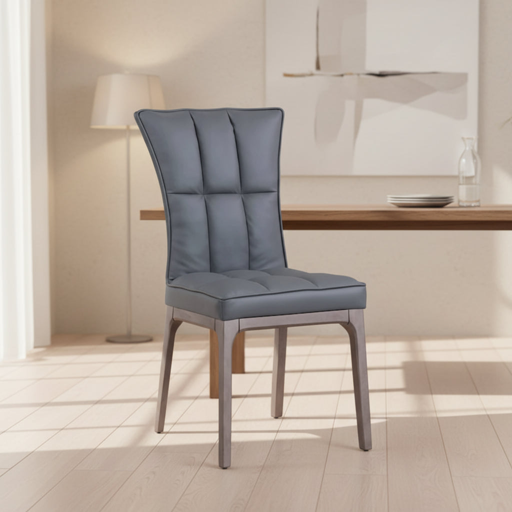 Set of 2 Somette Contemporary Tufted Side Chairs with Sturdy Solid Wood Frame 3