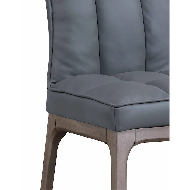 Set of 2 Somette Contemporary Tufted Side Chairs with Sturdy Solid Wood Frame 10