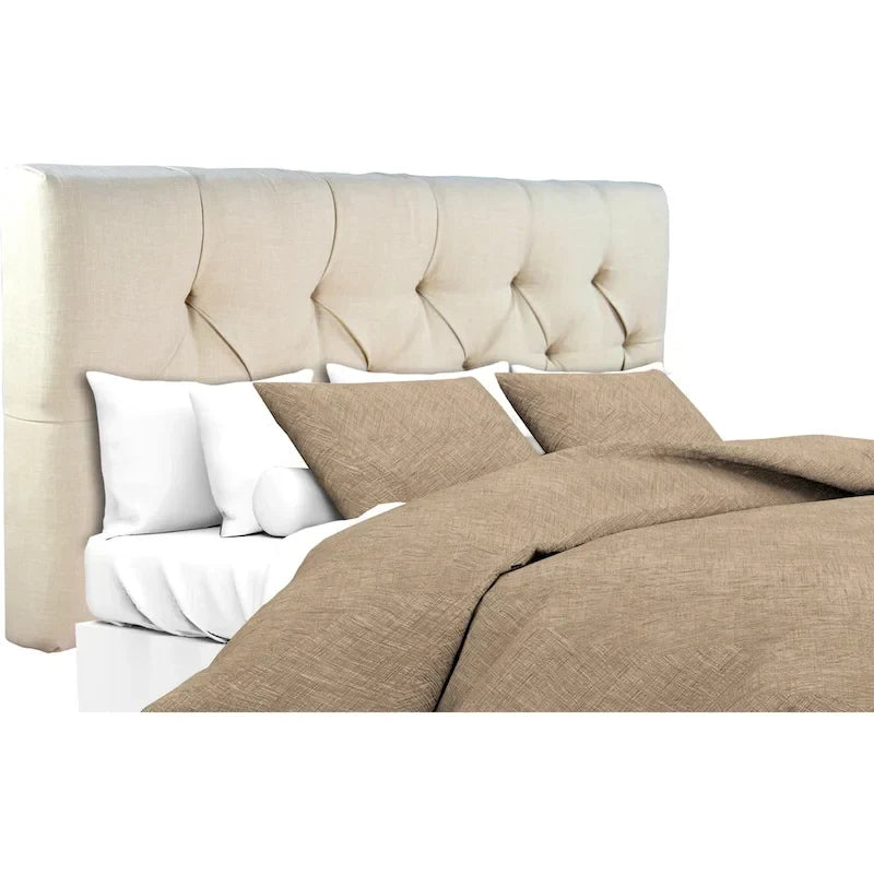 MJL Furniture Sachi Khaki Diamond-Tufted Upholstered Headboard 1