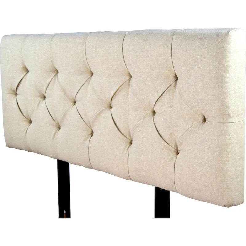 MJL Furniture Sachi Khaki Diamond-Tufted Upholstered Headboard 2