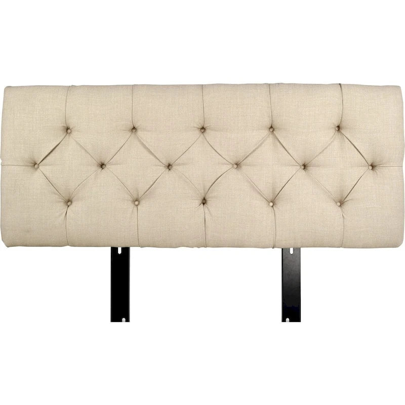 MJL Furniture Sachi Khaki Diamond-Tufted Upholstered Headboard 3