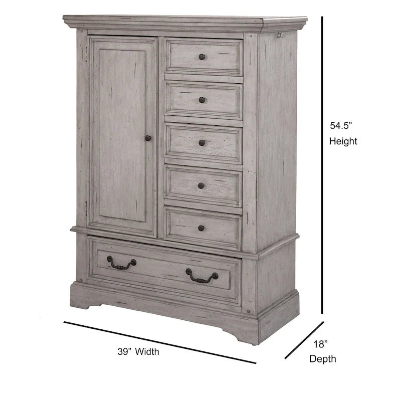 Lakewood Vintage-Inspired Gentleman's Chest of Drawers 8