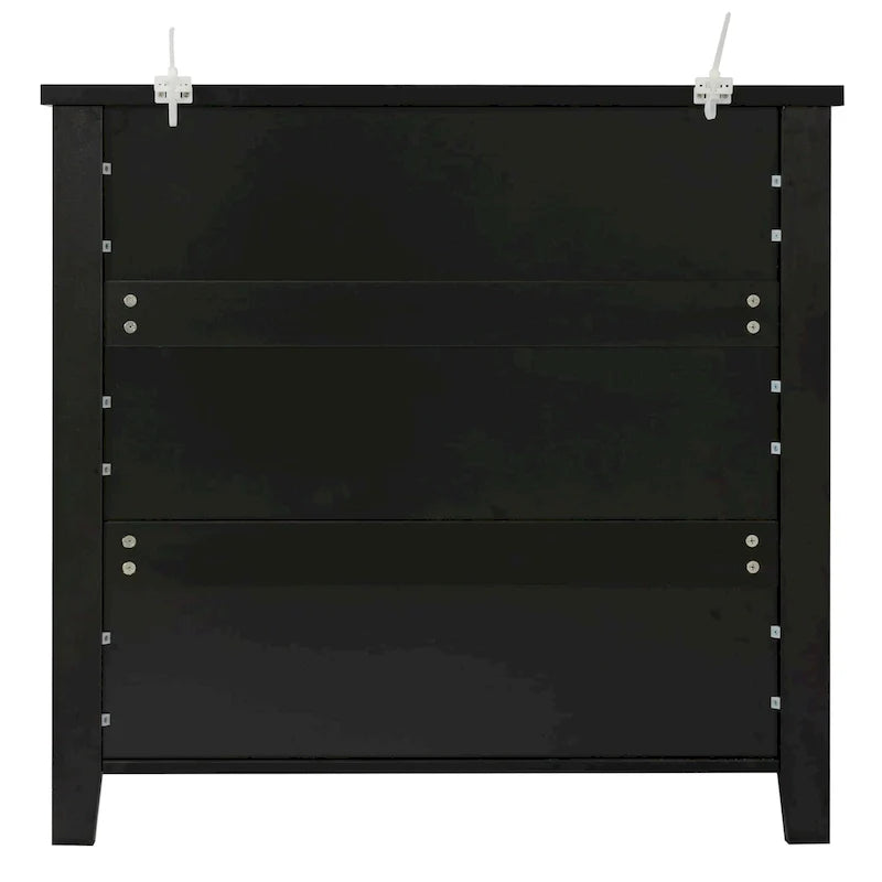 Retro-Inspired Drawer Dresser with Shell-Shaped Handles - Stylish Bedroom Storage Cabinet 11