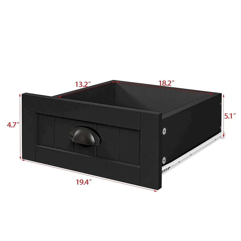 Retro-Inspired Drawer Dresser with Shell-Shaped Handles - Stylish Bedroom Storage Cabinet 1