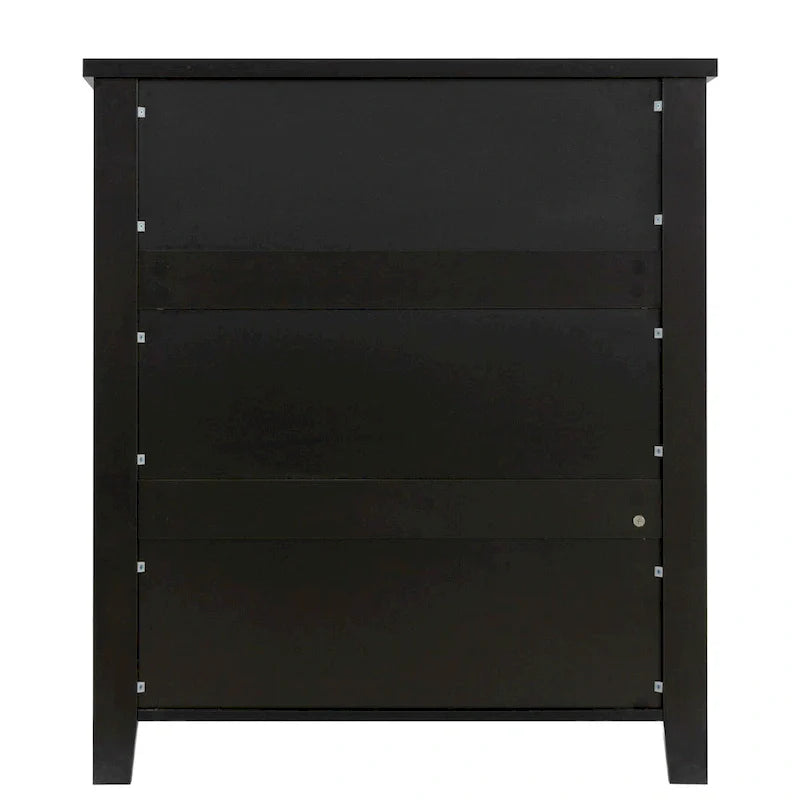Retro-Inspired Drawer Dresser with Shell-Shaped Handles - Stylish Bedroom Storage Cabinet 4