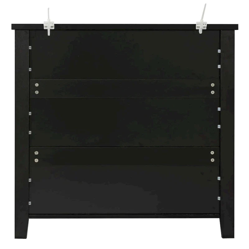 Retro-Inspired Drawer Dresser with Shell-Shaped Handles - Stylish Bedroom Storage Cabinet 6