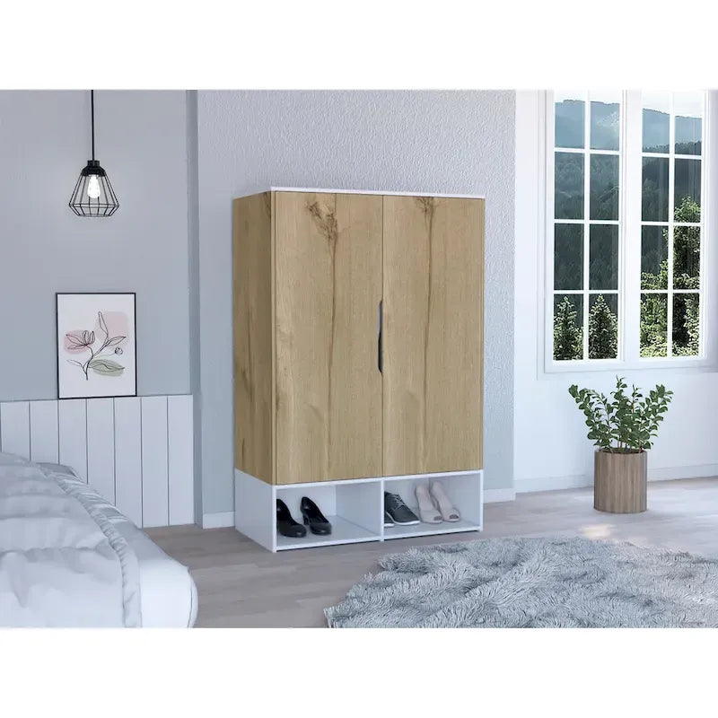 FM Furniture Rose Double Wardrobe with Hanging Rod 1