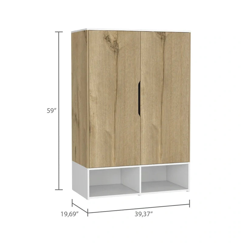 FM Furniture Rose Double Wardrobe with Hanging Rod 4