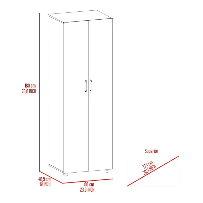 FM Furniture Rose Double Wardrobe with Hanging Rod 9