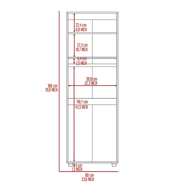 FM Furniture Rose Double Wardrobe with Hanging Rod 10