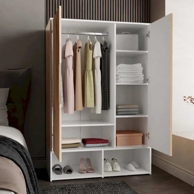 FM Furniture Rose Double Wardrobe with Hanging Rod 17