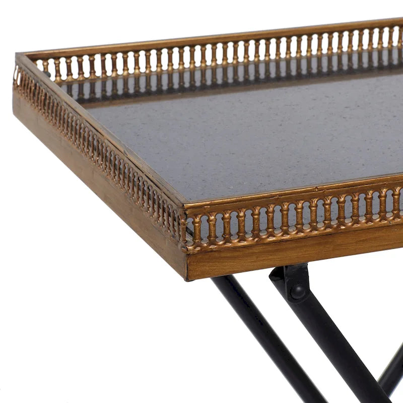 Roche River Decor Gold Metal Accent Table - 14"W x 21"L x 25"H 6