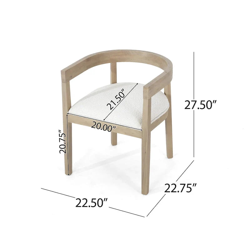 Christopher Knight Home 7-Piece Dining Set with Hudson Fabric and Wood 4