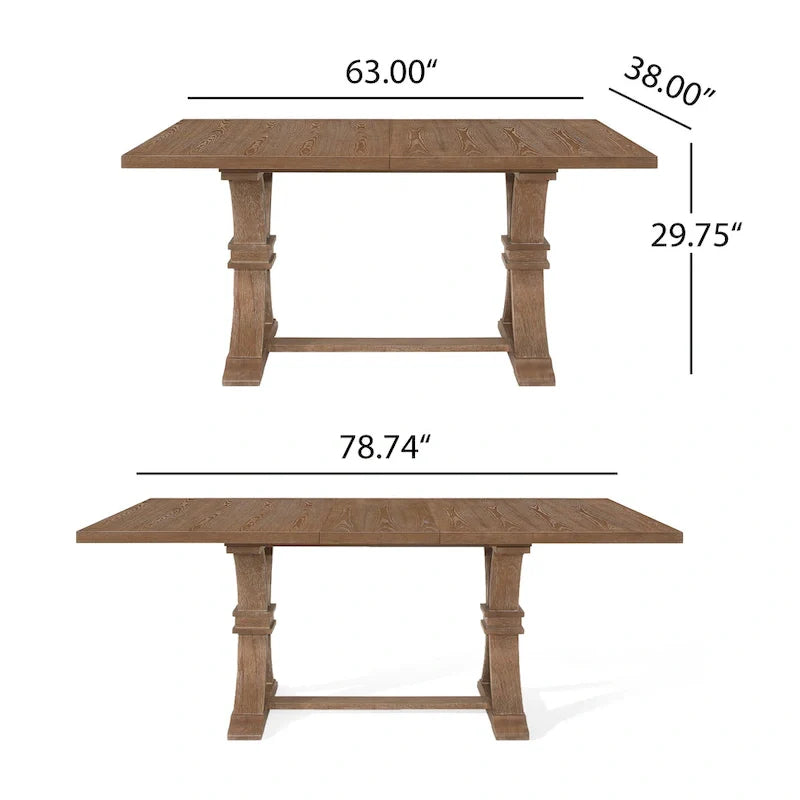 Christopher Knight Home 7-Piece Dining Set with Hudson Fabric and Wood 5