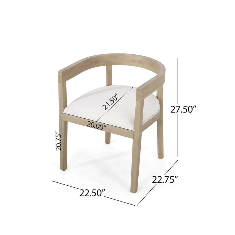 Christopher Knight Home 7-Piece Dining Set with Hudson Fabric and Wood 21