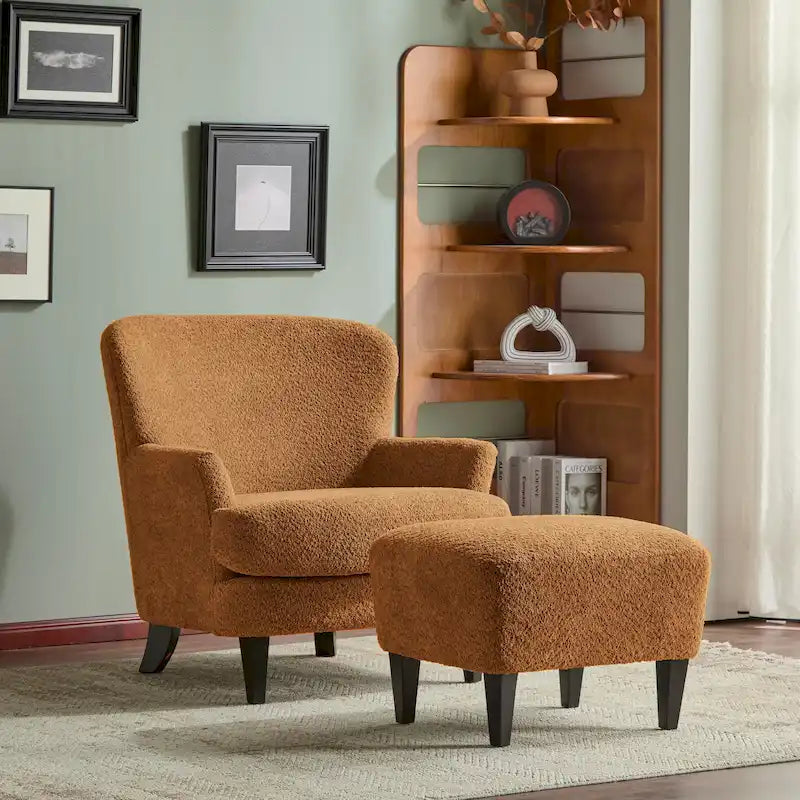 Christopher Knight Home Hartshorn Upholstered Club Chair and Ottoman Duo 40