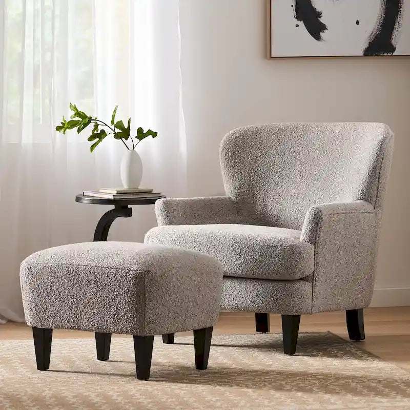 Christopher Knight Home Hartshorn Upholstered Club Chair and Ottoman Duo 41
