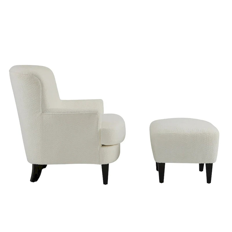 Christopher Knight Home Hartshorn Upholstered Club Chair and Ottoman Duo 7