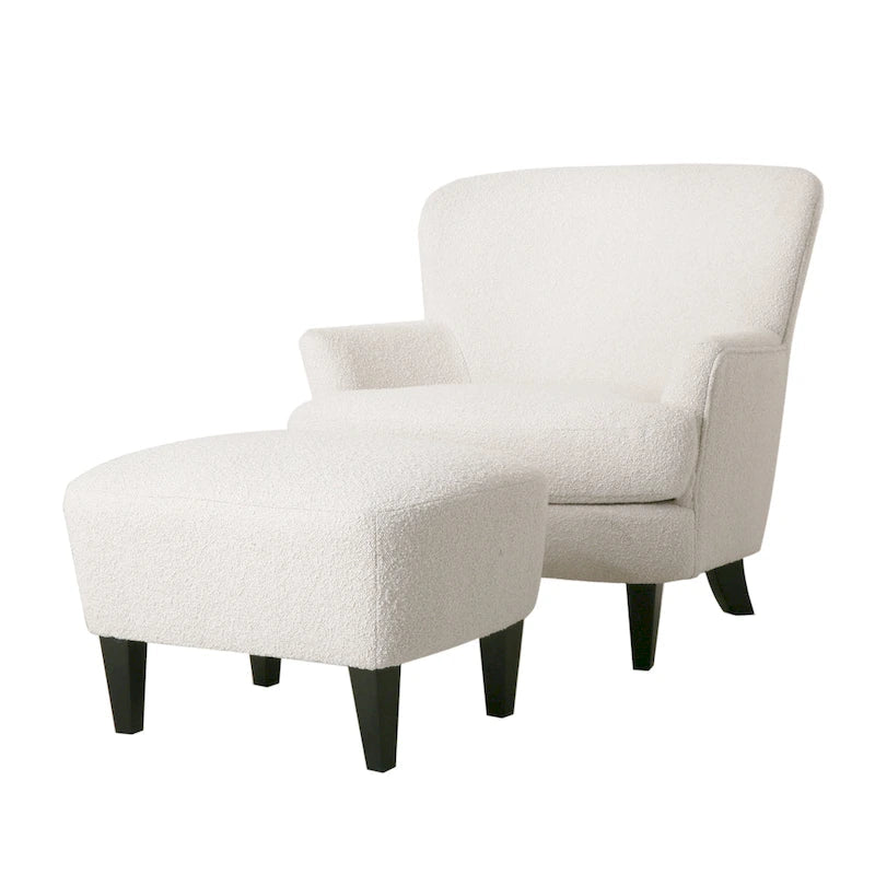 Christopher Knight Home Hartshorn Upholstered Club Chair and Ottoman Duo 34