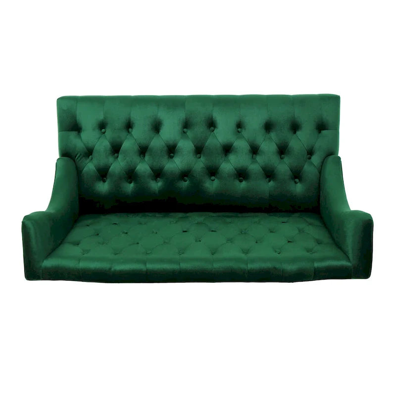 Christopher Knight Home Leora Contemporary Glam Tufted Velvet Wingback Loveseat 22