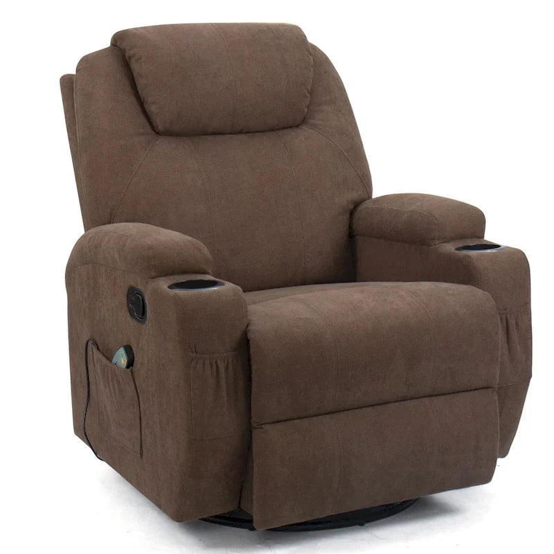 Homall Swivel Fabric Massage Recliner Chair for Living Room 10
