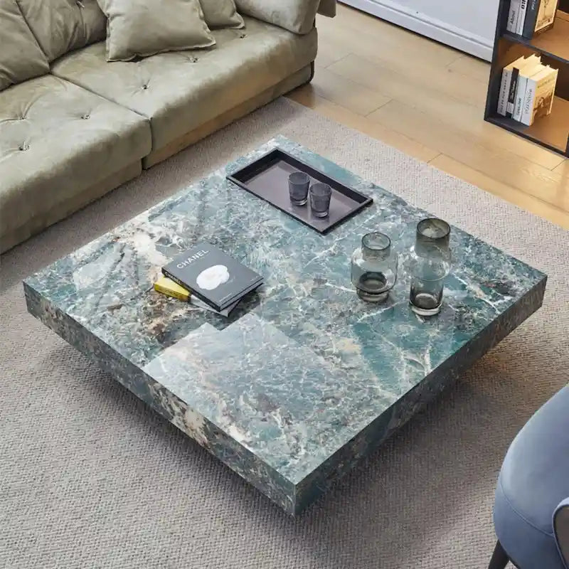 JASIWAY Elegant Sintered Stone Square Coffee Table 23