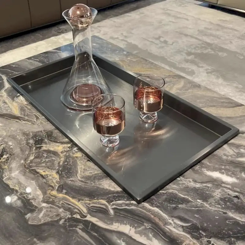 JASIWAY Elegant Sintered Stone Square Coffee Table 6