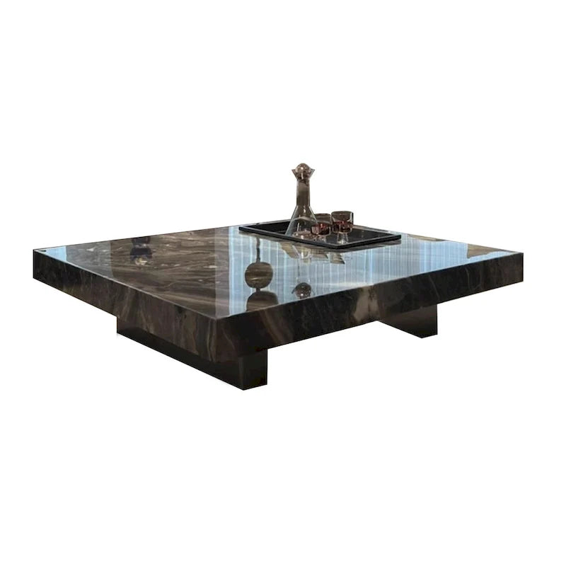 JASIWAY Elegant Sintered Stone Square Coffee Table 8