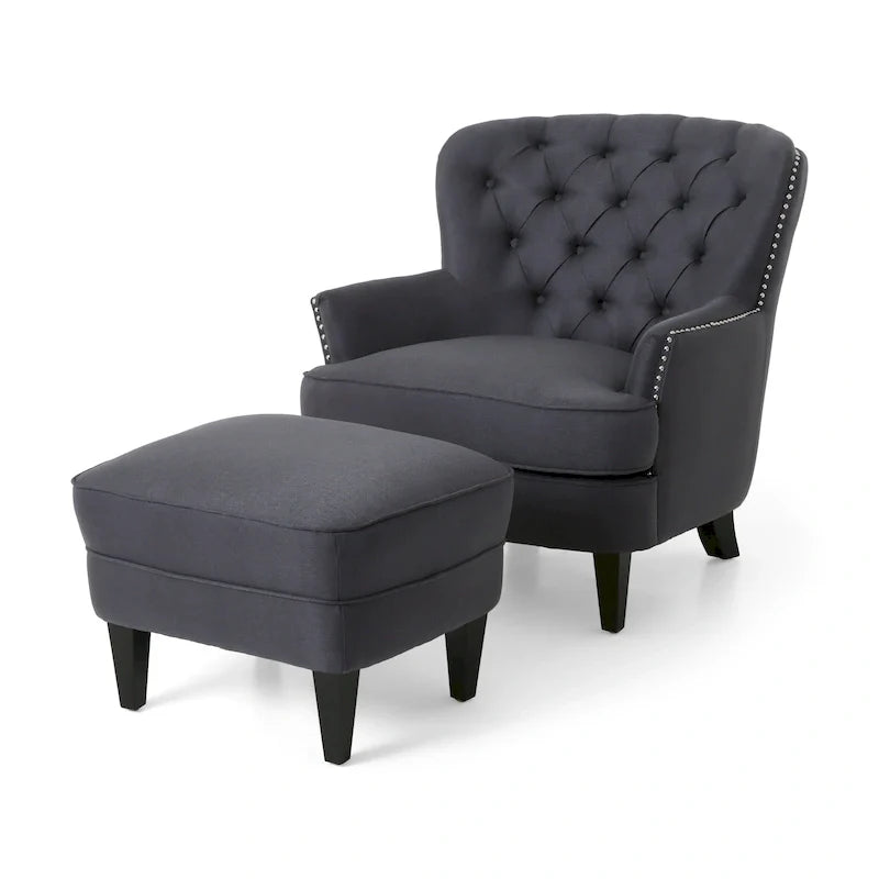 Christopher Knight Home Correia Club Chair and Ottoman Duo 21