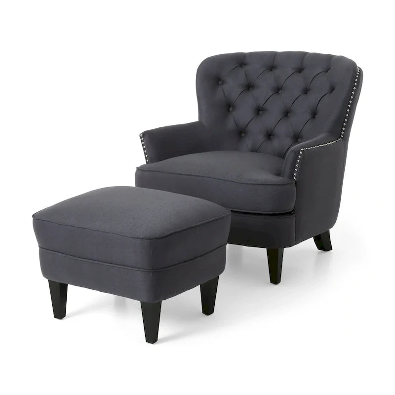 Christopher Knight Home Correia Club Chair and Ottoman Duo 2