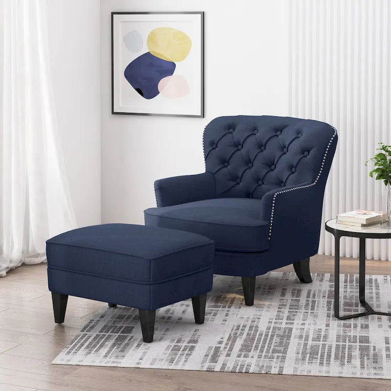 Christopher Knight Home Correia Club Chair and Ottoman Duo 14
