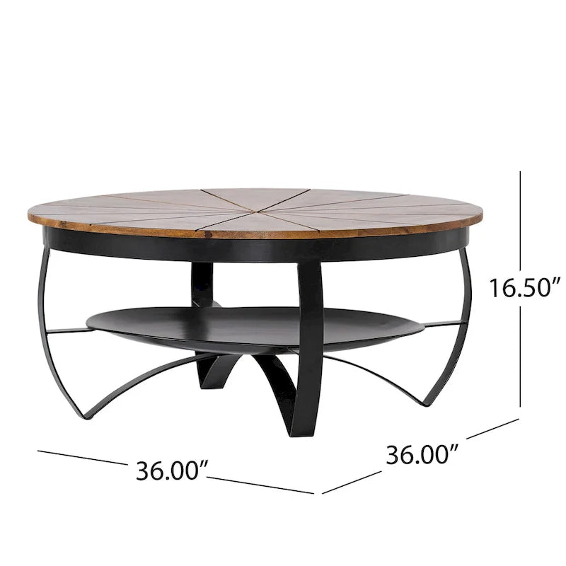 Christopher Knight Home Hadfield Boho Mango Wood Coffee Table 8