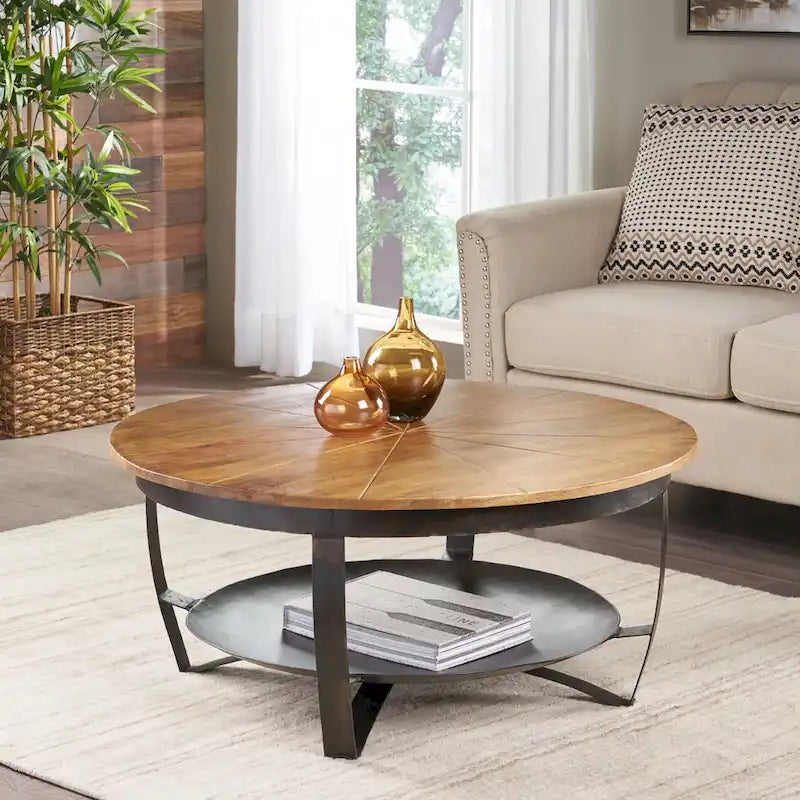 Christopher Knight Home Hadfield Boho Mango Wood Coffee Table 9