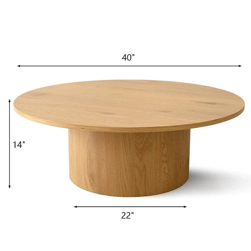 40-Inch Pedestal Coffee Table 8