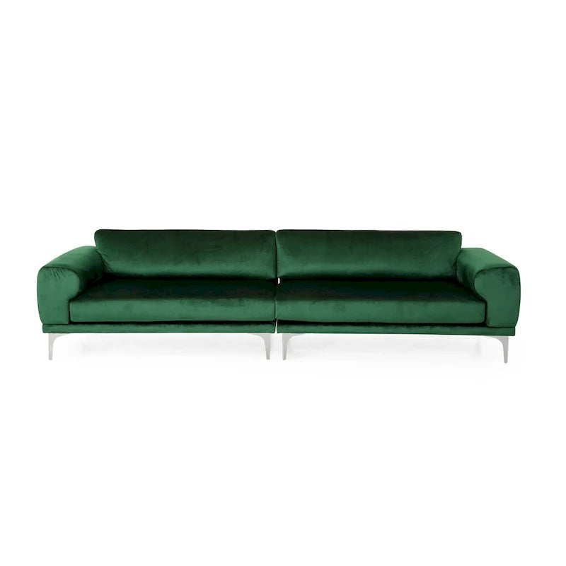 Christopher Knight Home Croydon Modern Glam Velvet Sofa for 4 15