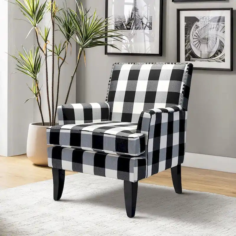 Akorda French Country Armchair with Nailhead Detailing and Sturdy Solid Wood Legs by HULALA HOME 39