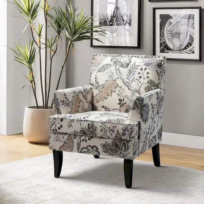 Akorda French Country Armchair with Nailhead Detailing and Sturdy Solid Wood Legs by HULALA HOME 48