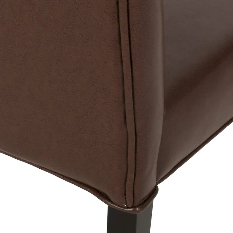 Set of 2 Harriet Modern Tufted Faux Leather Dining Chairs by Christopher Knight Home - Dimensions: 21.5" L x 25.75" W x 41.5" H 13