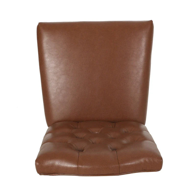 Set of 2 Harriet Modern Tufted Faux Leather Dining Chairs by Christopher Knight Home - Dimensions: 21.5" L x 25.75" W x 41.5" H 19