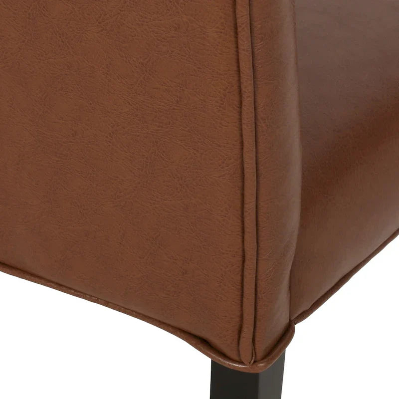 Set of 2 Harriet Modern Tufted Faux Leather Dining Chairs by Christopher Knight Home - Dimensions: 21.5" L x 25.75" W x 41.5" H 21