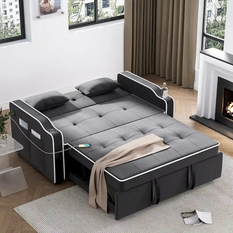 Ouyessir 3-in-1 Versatile Convertible Sofa Bed 10