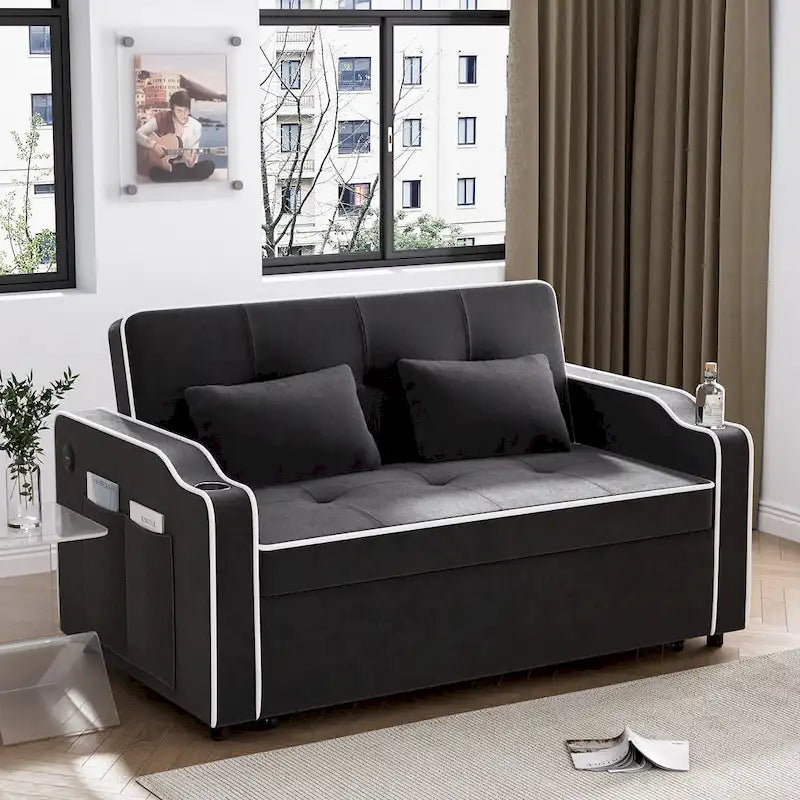 Ouyessir 3-in-1 Versatile Convertible Sofa Bed 11
