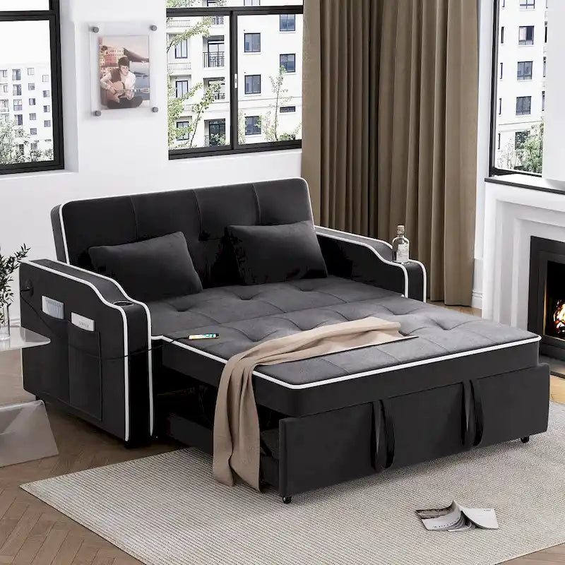 Ouyessir 3-in-1 Versatile Convertible Sofa Bed 12