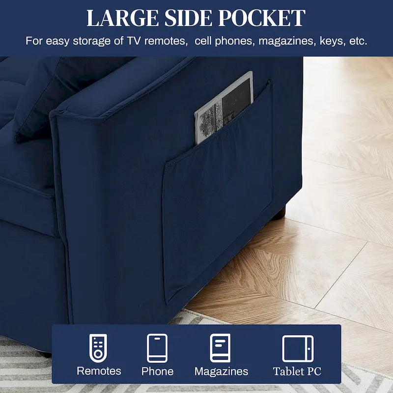 Ouyessir 3-in-1 Versatile Convertible Sofa Bed 24