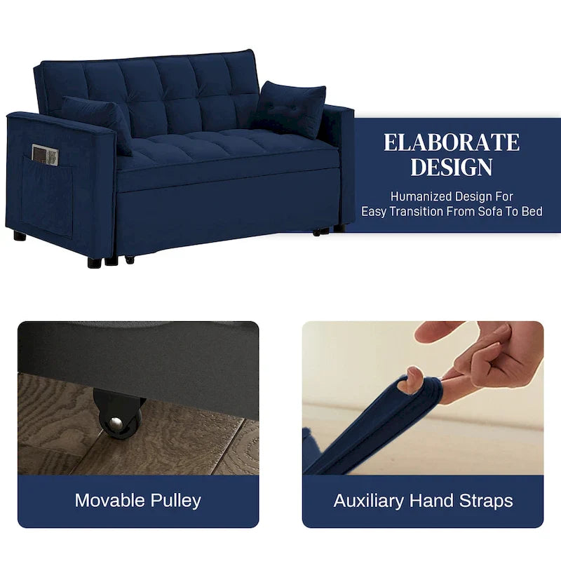 Ouyessir 3-in-1 Versatile Convertible Sofa Bed 25