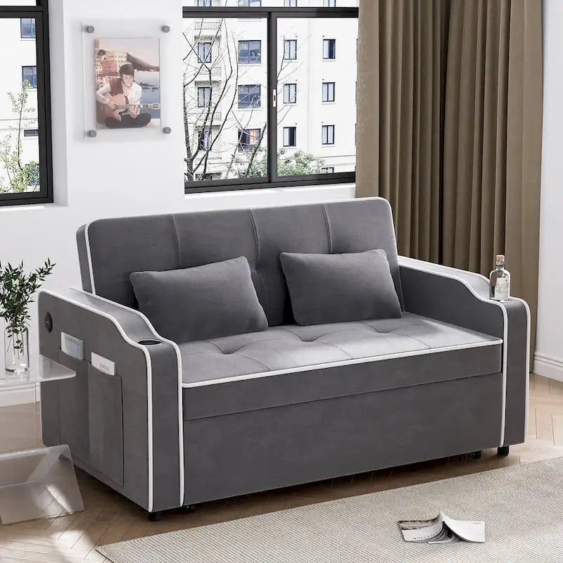 Ouyessir 3-in-1 Versatile Convertible Sofa Bed 27