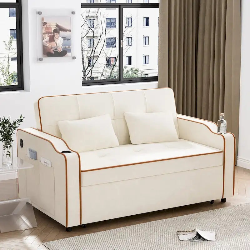 Ouyessir 3-in-1 Versatile Convertible Sofa Bed 35