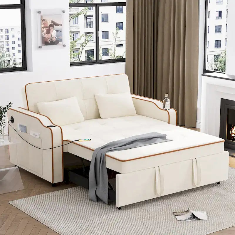 Ouyessir 3-in-1 Versatile Convertible Sofa Bed 36